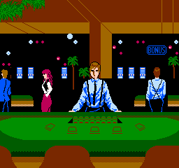 Vegas Dream (NES) screenshot: Blackjack Dealer