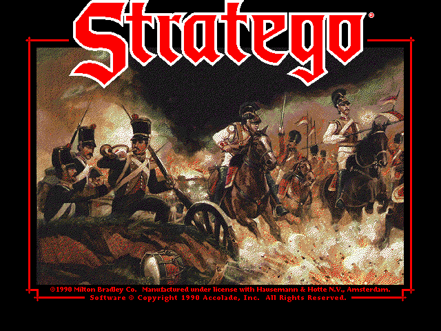 Stratego (DOS) screenshot: Title Screen