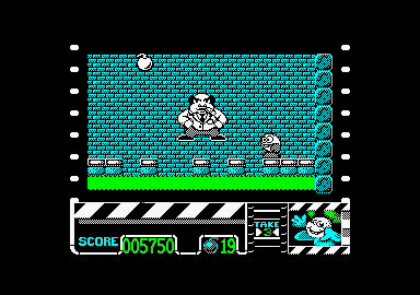 Stuntman Seymour (Amstrad CPC) screenshot: The big boss is here.