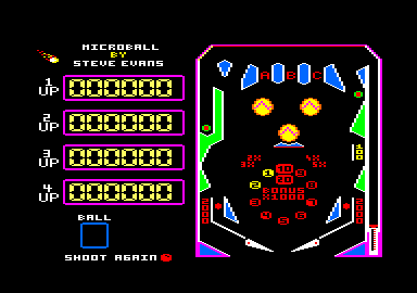 Microball (Amstrad CPC) screenshot: The game begins!