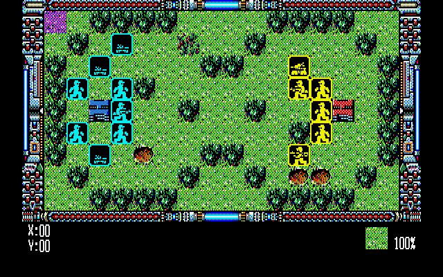 Foxy (PC-98) screenshot: The first battle. Few units, very simple