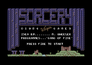 Sorcery (Commodore 64) screenshot: Title screen