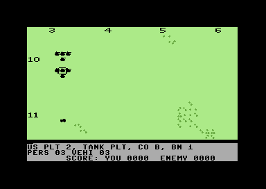 Battalion Commander (Commodore 64) screenshot: Found US plt 2.