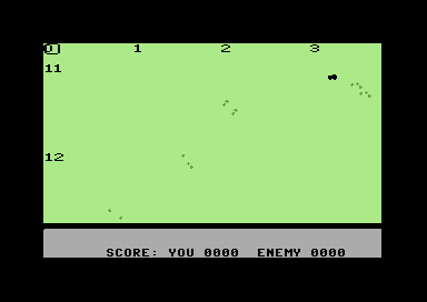 Battalion Commander (Commodore 64) screenshot: The map of the battlefield.