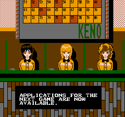 Vegas Dream (NES) screenshot: Keno Dealers