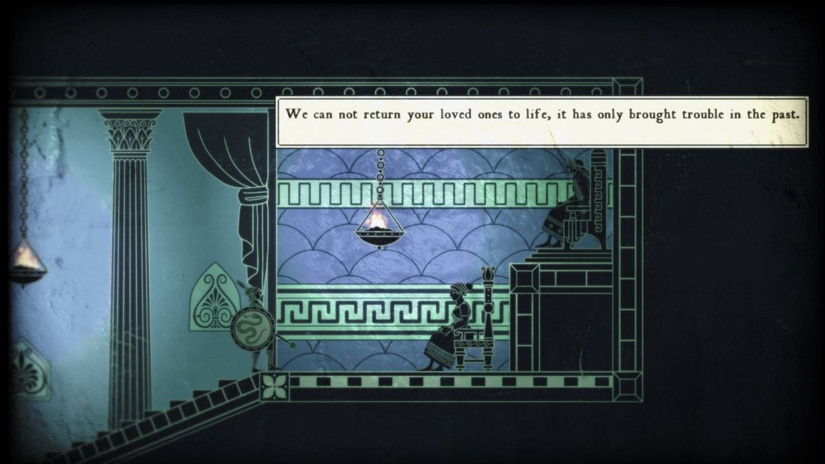 Apotheon (Windows) screenshot: Hades and Persephone