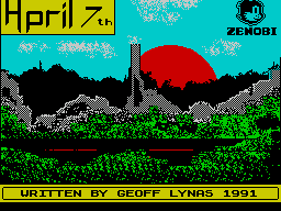 April 7th (ZX Spectrum) screenshot: The title screen