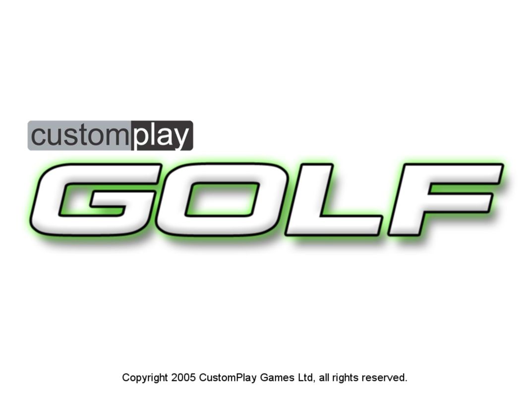 CustomPlay Golf (Windows) screenshot: The title screen