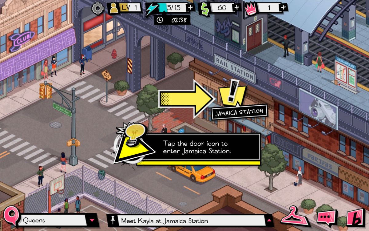Nicki Minaj: The Empire (Android) screenshot: Moving around in Queens.
