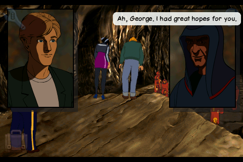 Broken Sword: Shadow of the Templars - The Director's Cut (iPhone) screenshot: Watch out for those Templars!