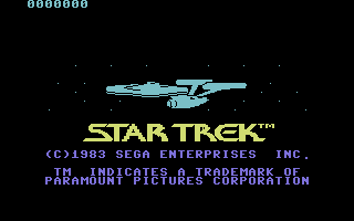 Star Trek: Strategic Operations Simulator (Commodore 64) screenshot: Title screen