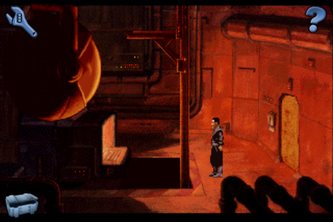 Beneath a Steel Sky (iPhone) screenshot: The furnace room.