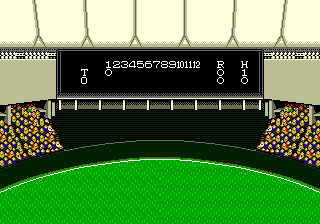 Tel-Tel Stadium (Genesis) screenshot: The scoreboard