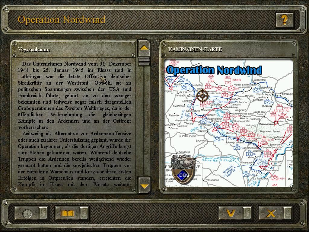 Operation Nordwind (Windows) screenshot: Campaign briefing