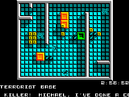 Knight Rider (ZX Spectrum) screenshot: Terrorist Base in Las Vegas