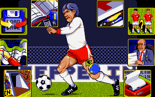 Graeme Souness Soccer Manager (DOS) screenshot: Main menu