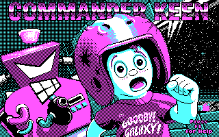 Commander Keen 5: The Armageddon Machine (DOS) screenshot: Title screen (CGA version)