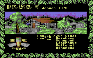 Winzer (Commodore 64) screenshot: The main game menu