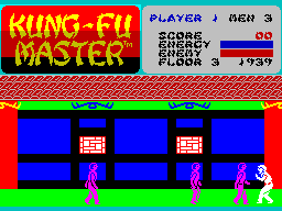 Kung-Fu Master (ZX Spectrum) screenshot: Starting position at Level 1.