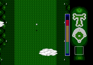 Battle Golfer Yui (Genesis) screenshot: The ball in the air