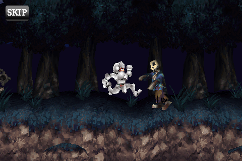 Ghosts 'N Goblins: Gold Knights (iPhone) screenshot: Opening cut scene cinematic, before the start of level 1. .