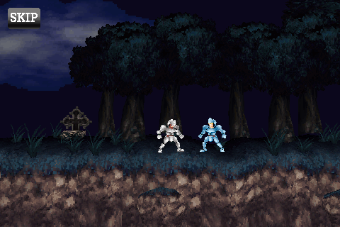 Ghosts 'N Goblins: Gold Knights (iPhone) screenshot: Meeting up with Lancelot.