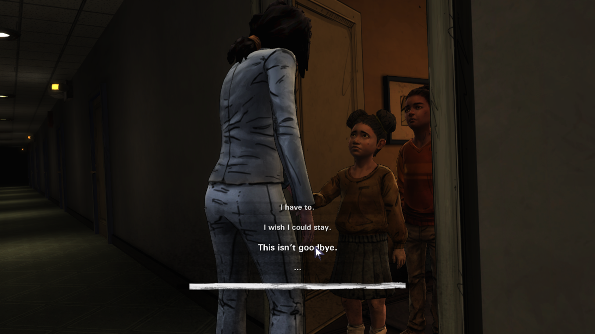 The Walking Dead: Michonne (Macintosh) screenshot: Episode 3 - Memories won't let go