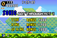 Sonic Advance 2 (Game Boy Advance) screenshot: Gotta Get Through This!