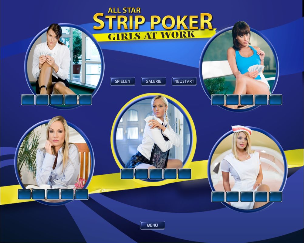 All Star Strip Poker: Girls at Work (Windows) screenshot: Choose you opponent