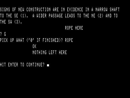 Screenshot of The Stone of Sisyphus (TRS-80, 1980) - MobyGames