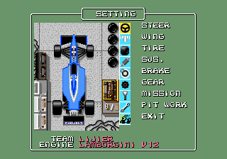 Screenshot of F1 Circus '91 (Genesis, 1991) - MobyGames