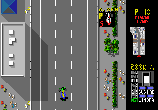 Screenshot of F1 Circus '91 (Genesis, 1991) - MobyGames