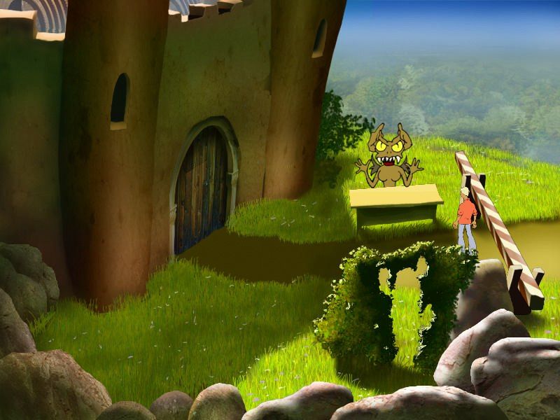 Nedetskie Skazki (Windows) screenshot: The path from the castle is closed for those, who is not a fairy character