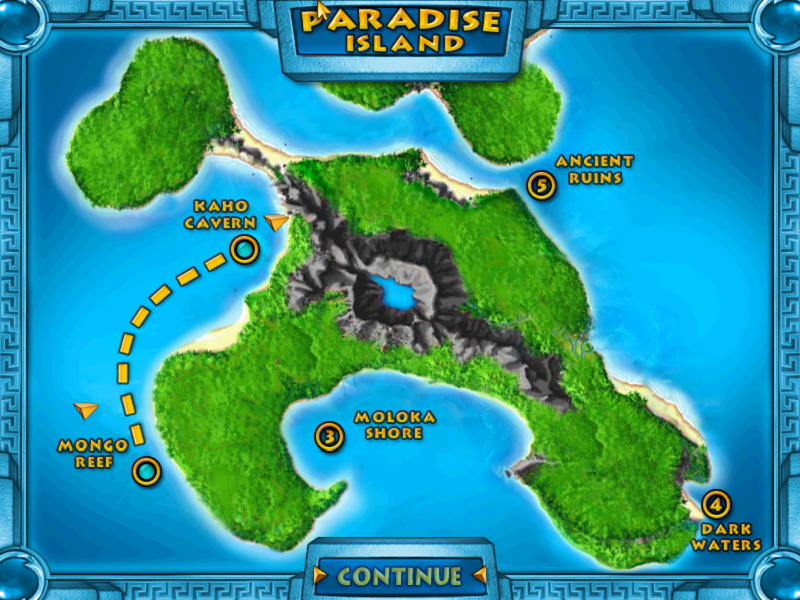 Atlantis: Coral's Quest (Windows) screenshot: Level Select