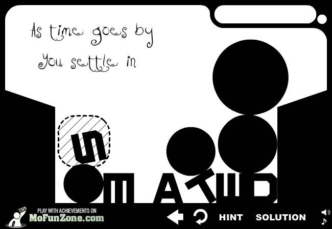 Prose and Motion (Browser) screenshot: The balls get in the way.