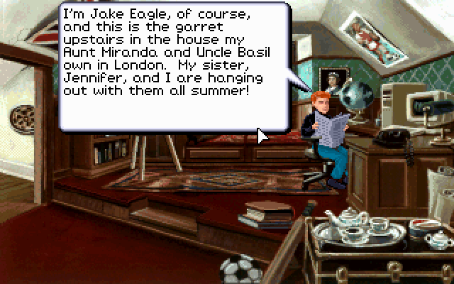 Eagle Eye Mysteries in London (DOS) screenshot: Intro