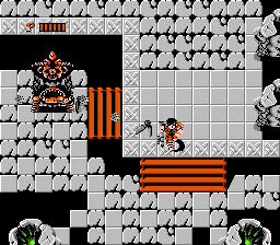 Ikari Warriors II: Victory Road (NES) screenshot: This guy is throwing knives at me.