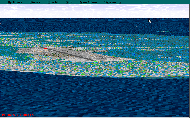 Microsoft Hawaii: Scenery Enhancement for Microsoft Flight Simulator (DOS) screenshot: This runway is on the Johnston Atoll