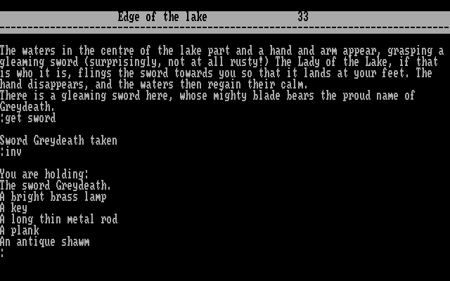 Avon + Monsters of Murdac (DOS) screenshot: Murdac: thankfully, the Lady has good aim.
