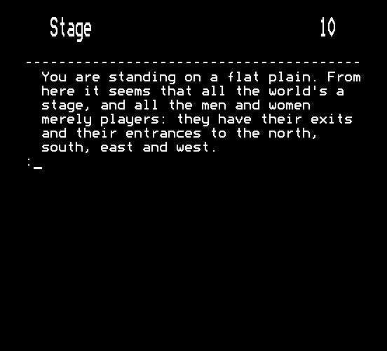 Avon + Monsters of Murdac (BBC Micro) screenshot: Avon: starting location