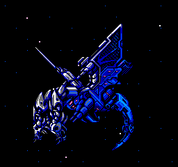 Strider (NES) screenshot: The space station, Blue Dragon
