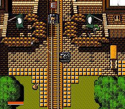 Iron Tank: The Invasion of Normandy (NES) screenshot: Entering a fortified city.