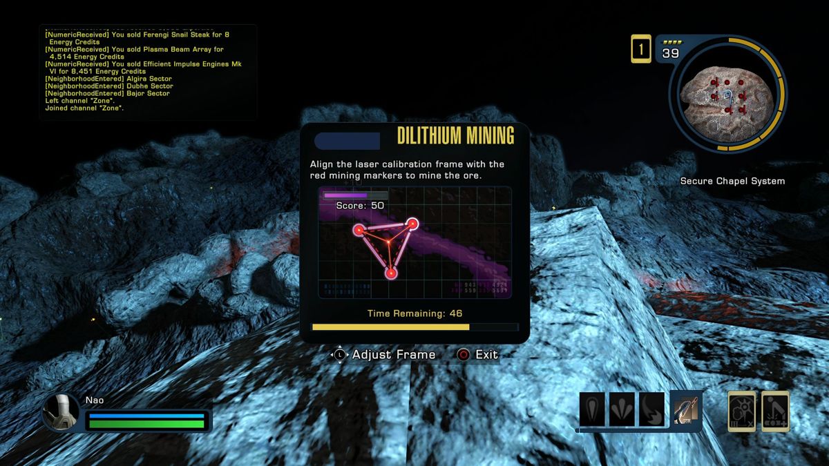 Star Trek Online (PlayStation 4) screenshot: Mining Dilithium