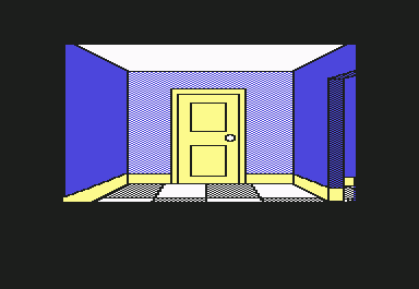 The Institute (Commodore 64) screenshot: End of hallway