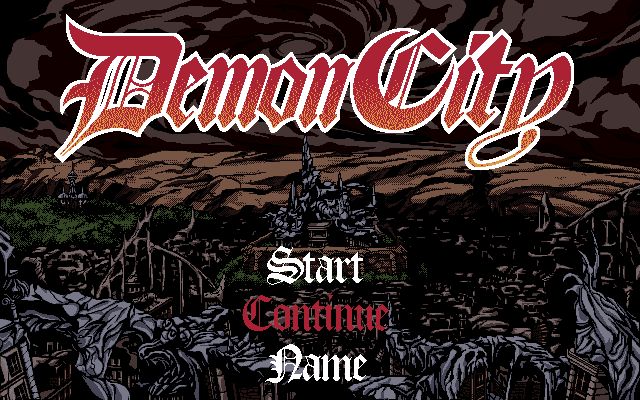 Demon City (PC-98) screenshot: Title screen