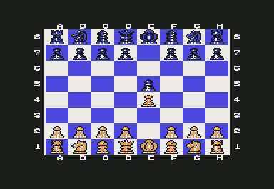 The Chessmaster 2000 (Commodore 64) screenshot: Opening moves