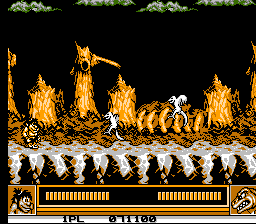 Joe & Mac: Caveman Ninja (NES) screenshot: We must be getting close to the end!