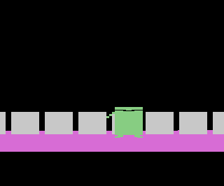 Tooth Protectors (Atari 2600) screenshot: Cleaning continued. Johnson & Johnson dental floss