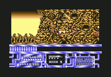 Hell Hole (Commodore 64) screenshot: The old jump and shoot
