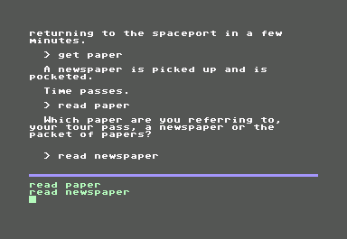 Essex (Commodore 64) screenshot: Getting discarded paper